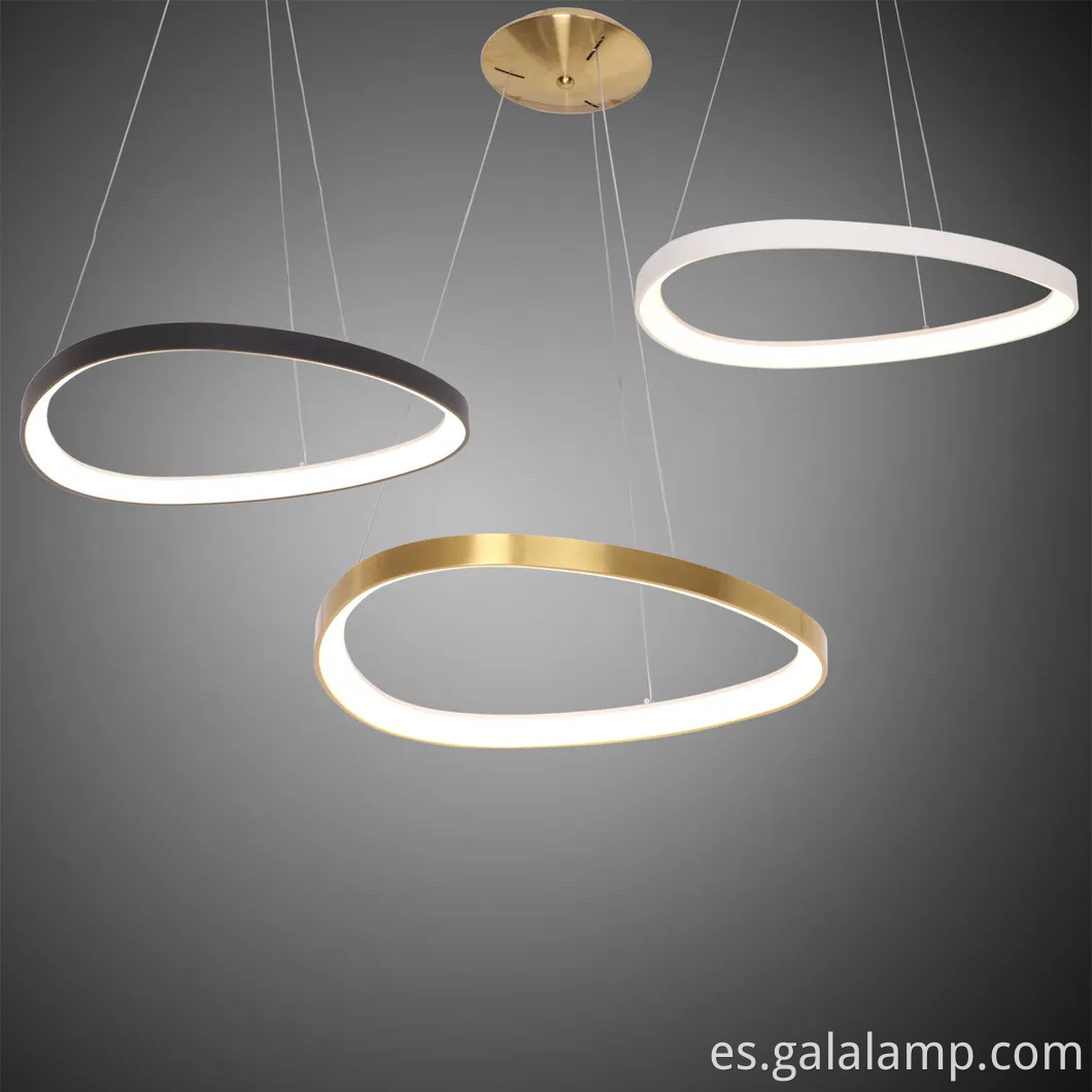 Luz colgante LED europea moderna: lámpara de araña acrílica elegante